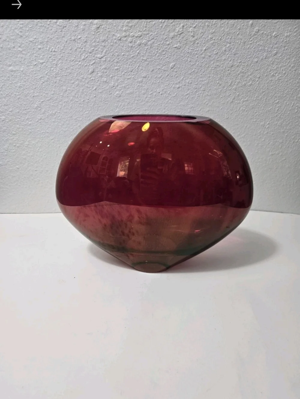 Deep Ruby Glass Vase